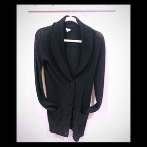 J Crew XS cowl neck black sweater